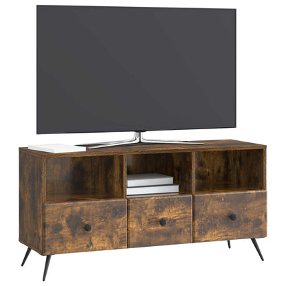 Mobile TV Rovere Fumo 102 x 34,5 x 50 cm Legno ingegnerizzato | homemem39