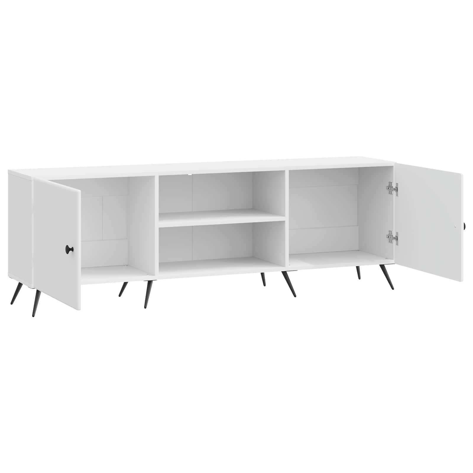 Mobile TV Bianco Lucido 150 x 31 x 50 cm Legno ingegnerizzato | homemem39