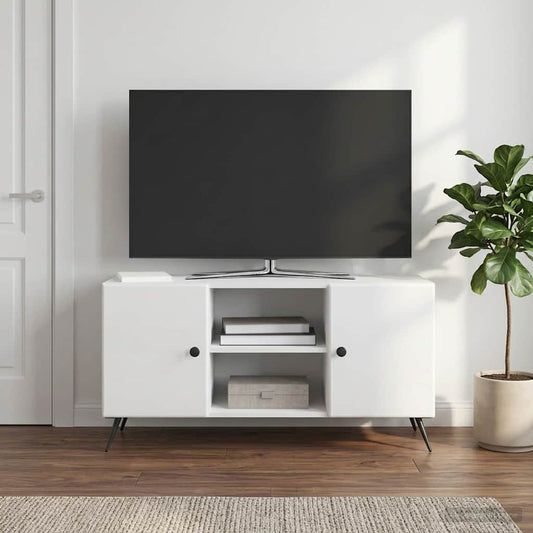 Mobile TV 102 x 34,5 x 50 cm Bianco Lucido Legno ingegnerizzato