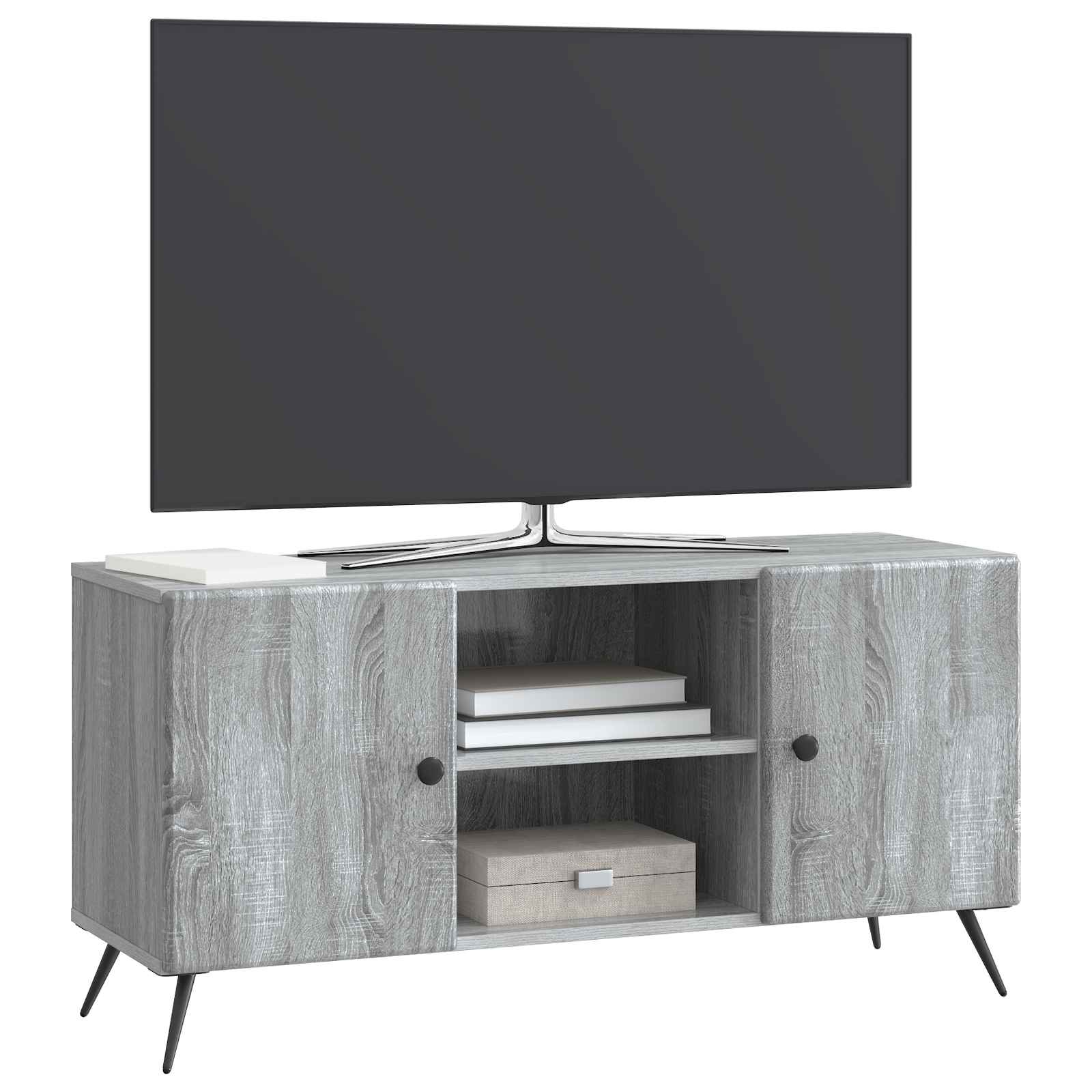Mobile TV Grigio Sonoma 102 x 34,5 x 50 cm Legno ingegnerizzato | homemem39