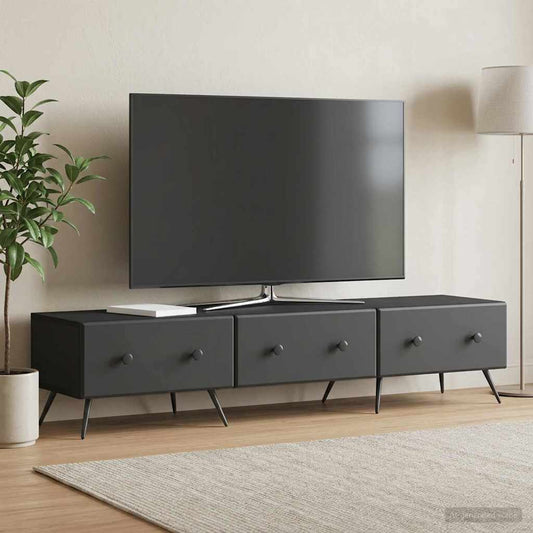 Mobile TV Nero 147 x 34,5 x 30 cm Legno ingegnerizzato