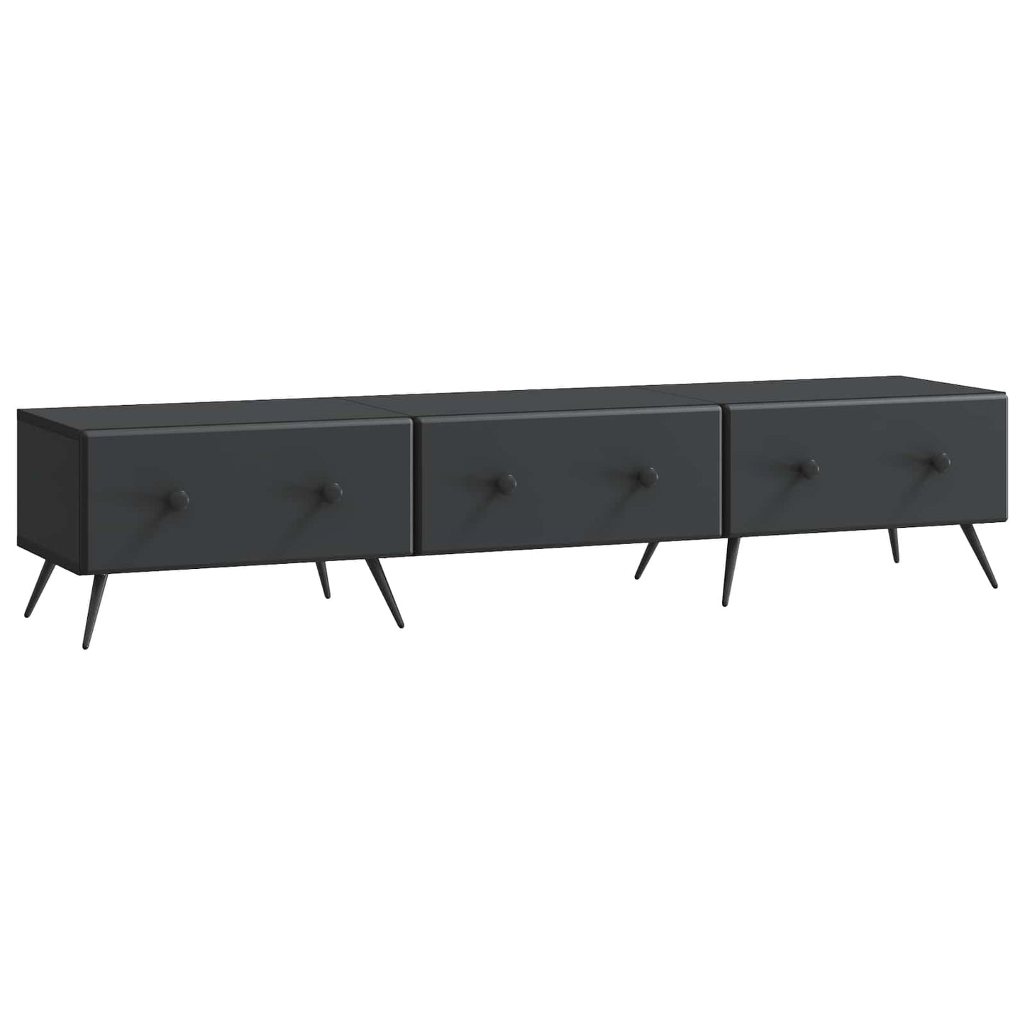 Mobile TV Nero 147 x 34,5 x 30 cm Legno ingegnerizzato | homemem39