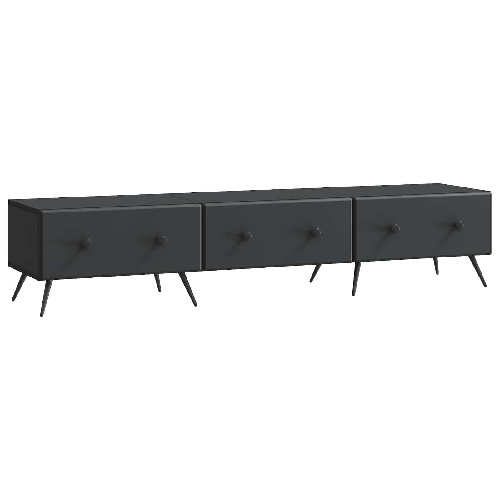 Mobile TV Nero 147 x 34,5 x 30 cm Legno ingegnerizzato | homemem39