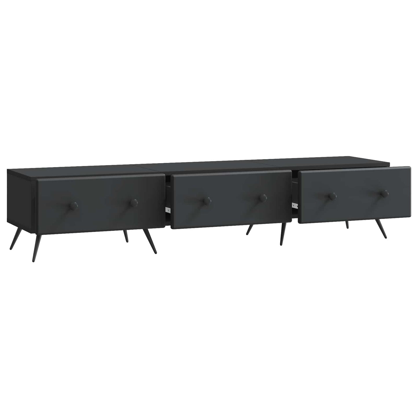 Mobile TV Nero 147 x 34,5 x 30 cm Legno ingegnerizzato | homemem39