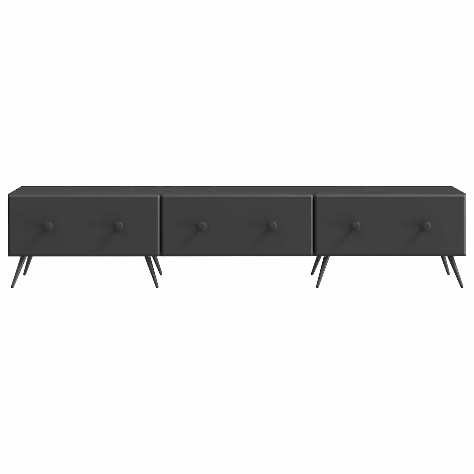 Mobile TV Nero 147 x 34,5 x 30 cm Legno ingegnerizzato | homemem39