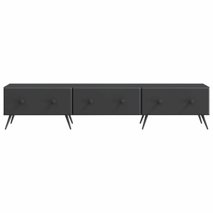 Mobile TV Nero 147 x 34,5 x 30 cm Legno ingegnerizzato | homemem39