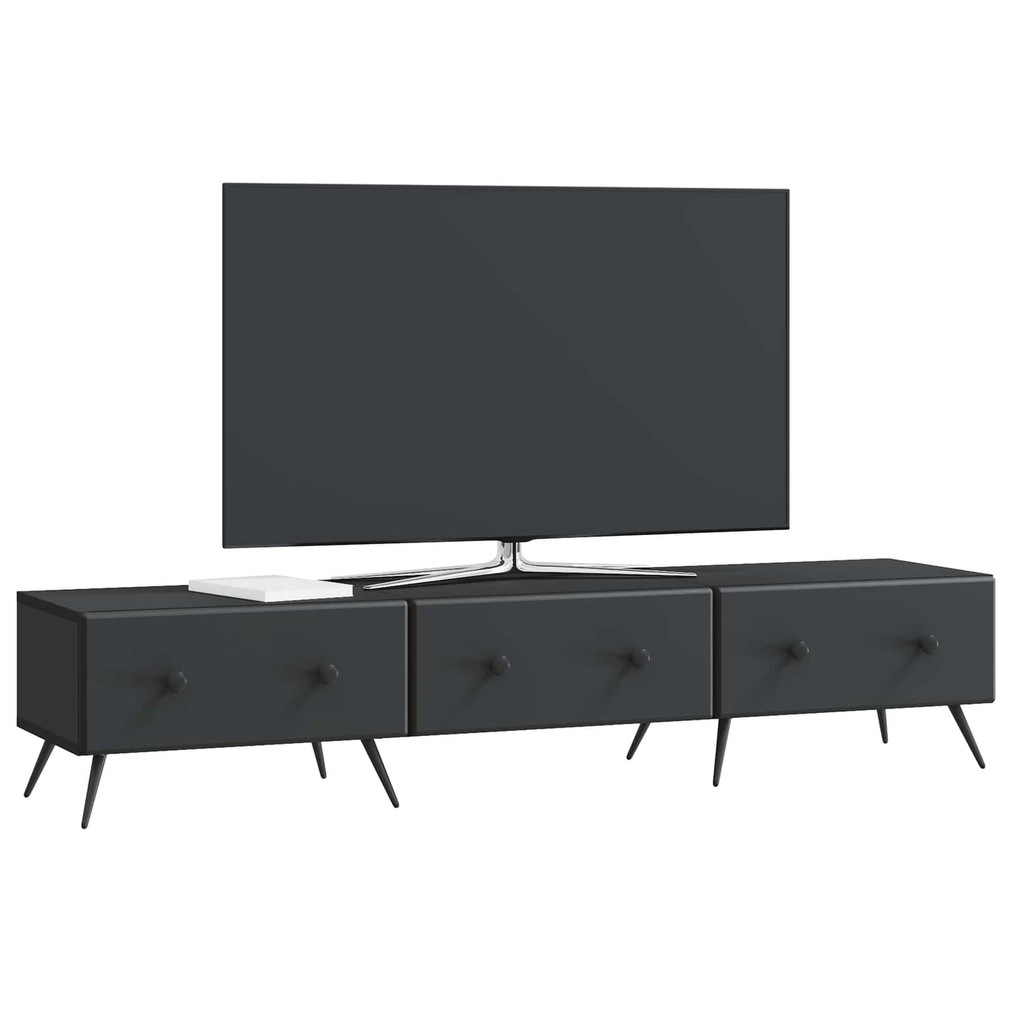 Mobile TV Nero 147 x 34,5 x 30 cm Legno ingegnerizzato | homemem39