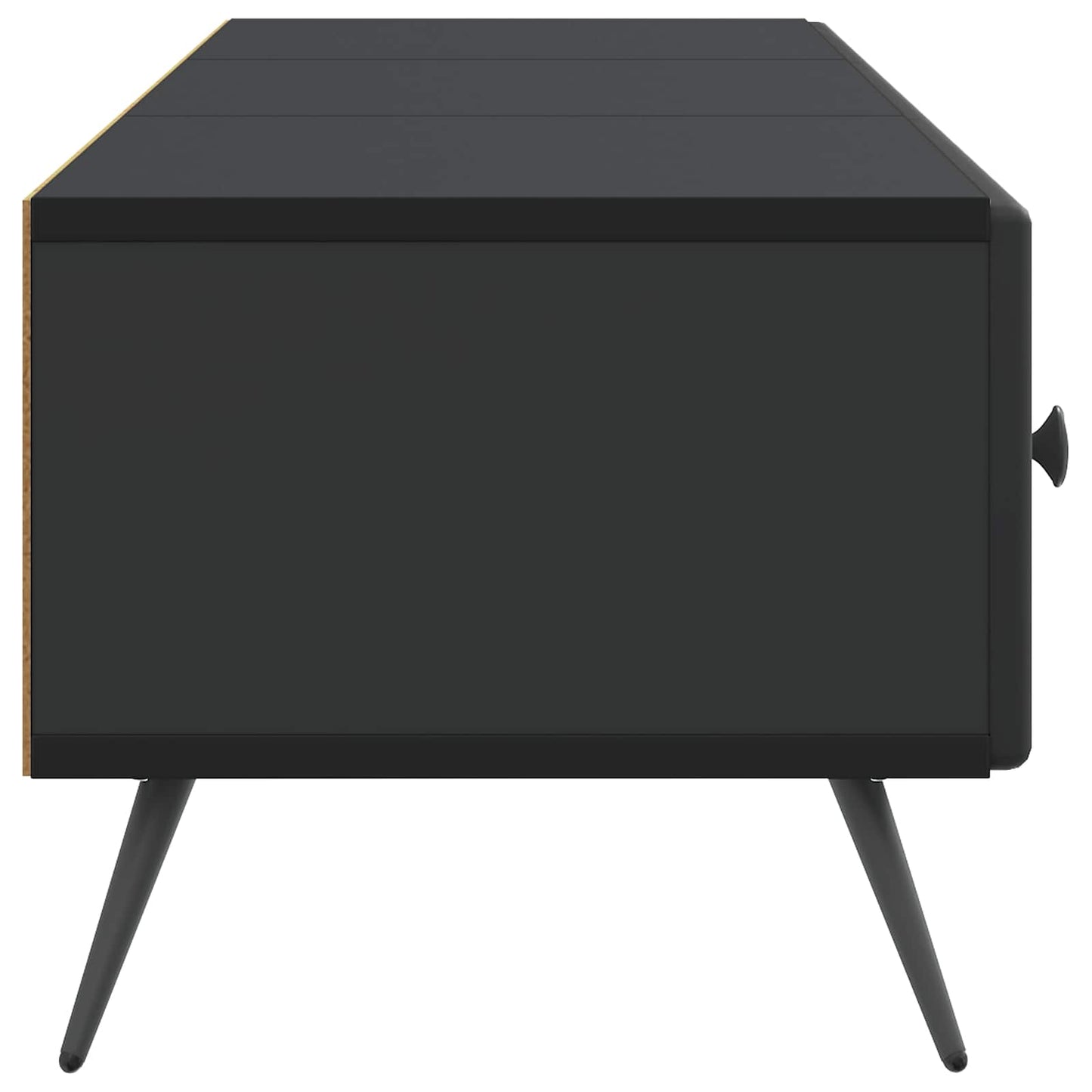 Mobile TV Nero 147 x 34,5 x 30 cm Legno ingegnerizzato | homemem39