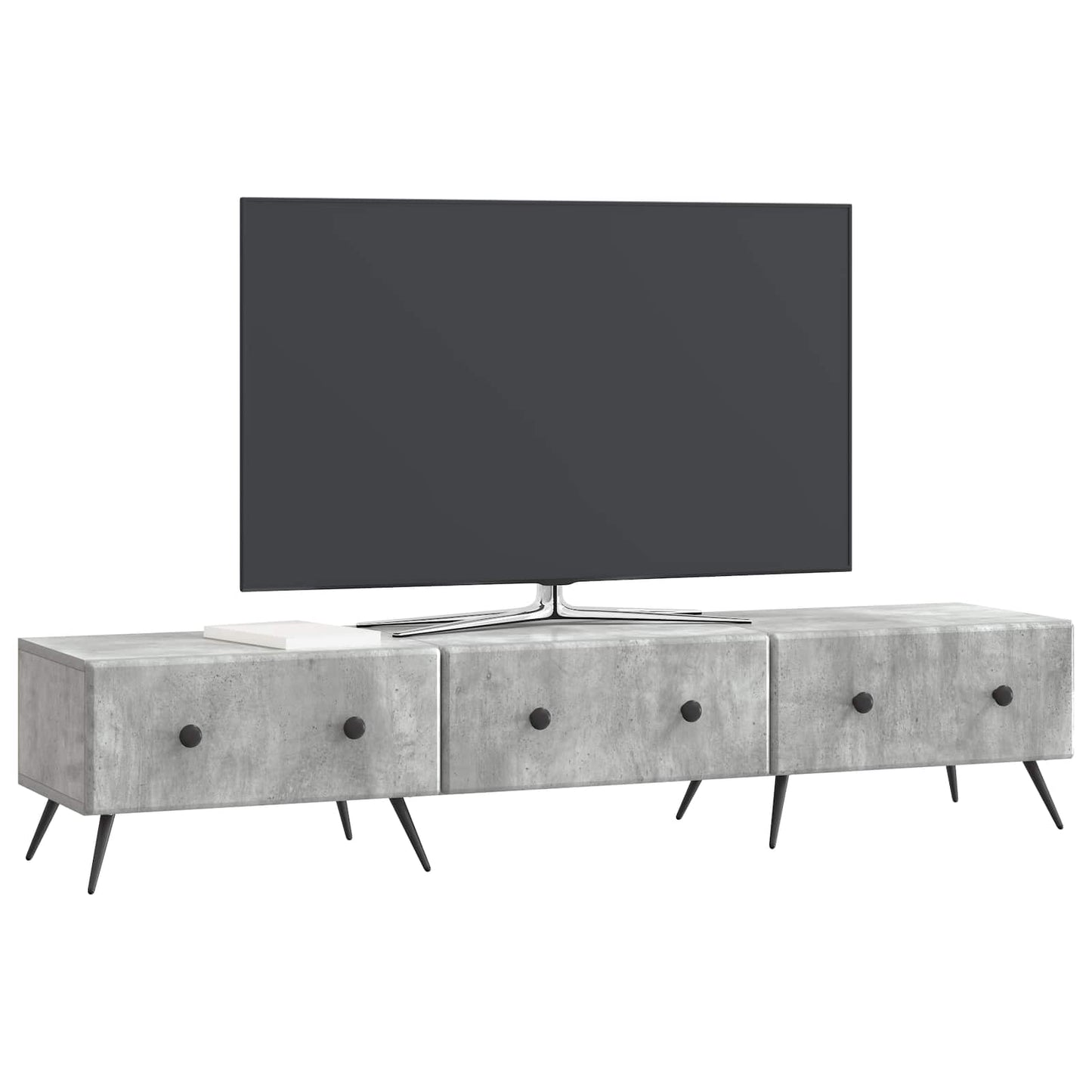 Mobile TV con cassetto Grigio Cemento 147 x 34,5 x 30 cm | homemem39