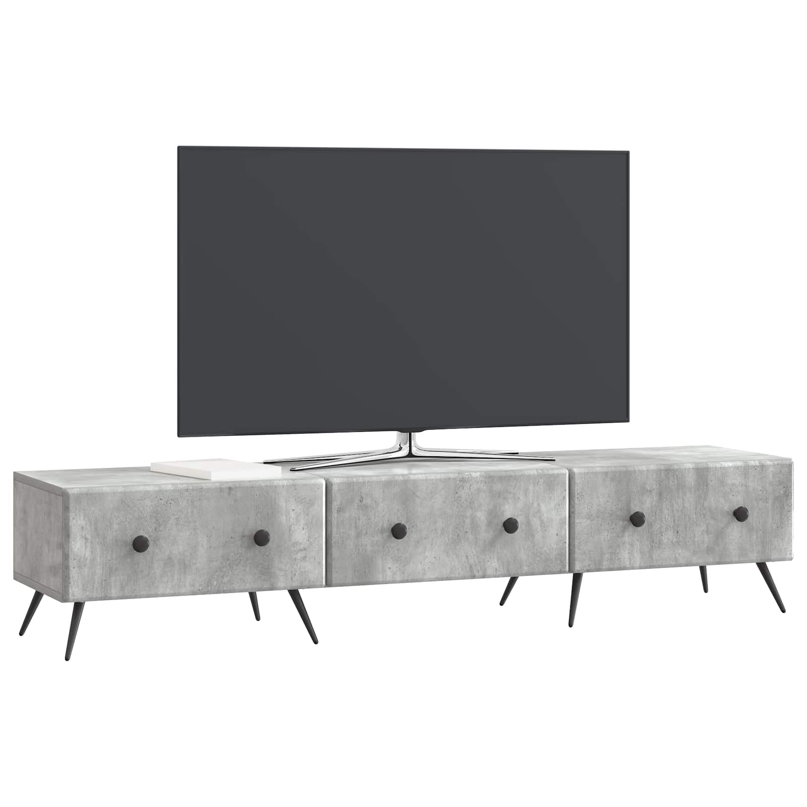 Mobile TV con cassetto Grigio Cemento 147 x 34,5 x 30 cm | homemem39