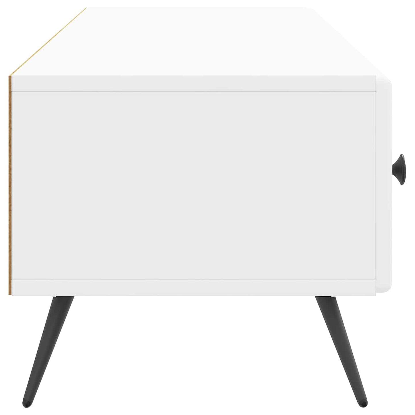Mobile TV Bianco Lucido 147 x 34,5 x 30 cm Legno ingegnerizzato | homemem39
