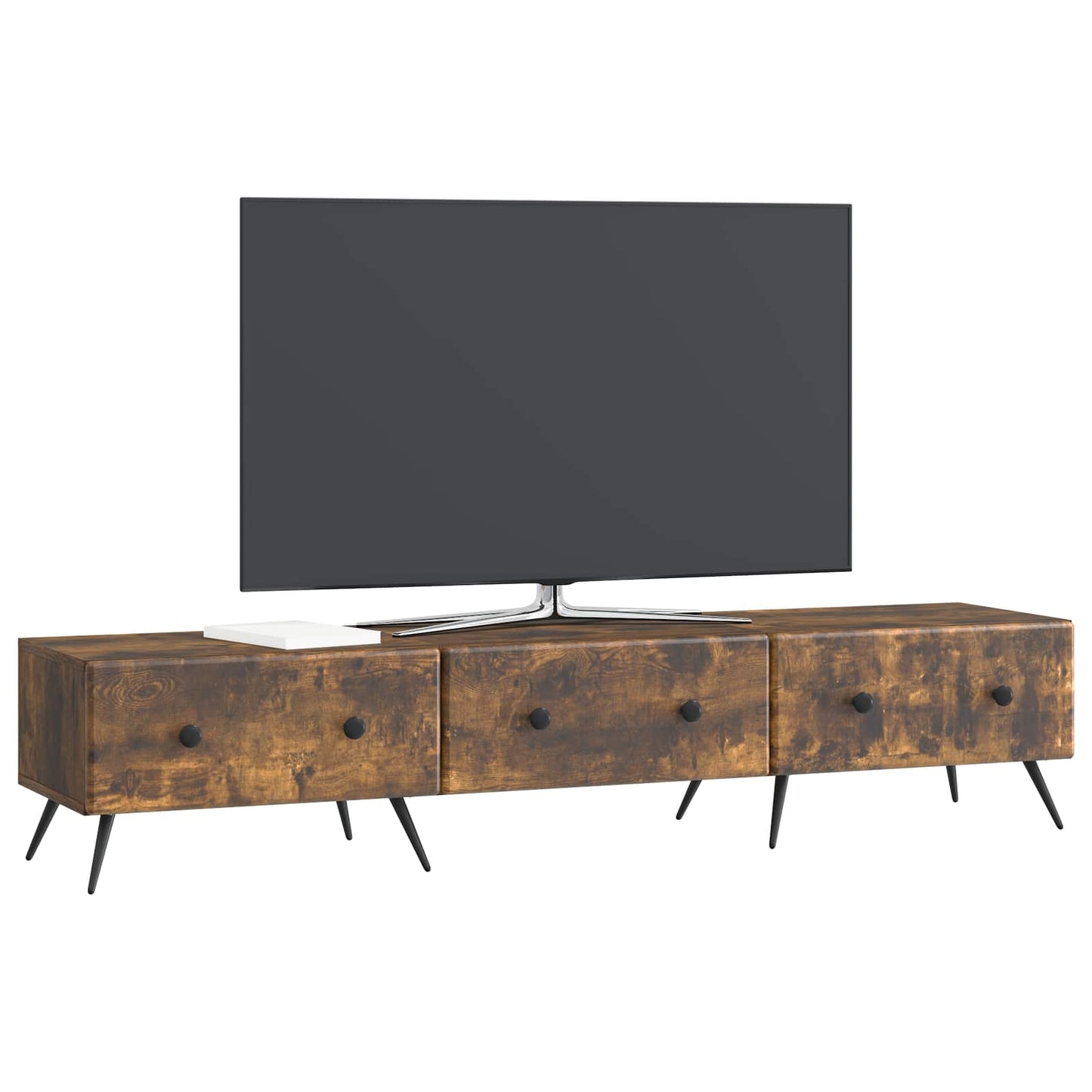 Mobile TV Rovere Fumo 147 x 34,5 x 30 cm Legno ingegnerizzato | homemem39