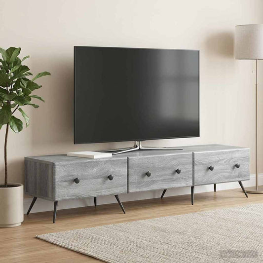 Mobile TV Grigio Sonoma 147 x 34,5 x 30 cm Legno ingegnerizzato