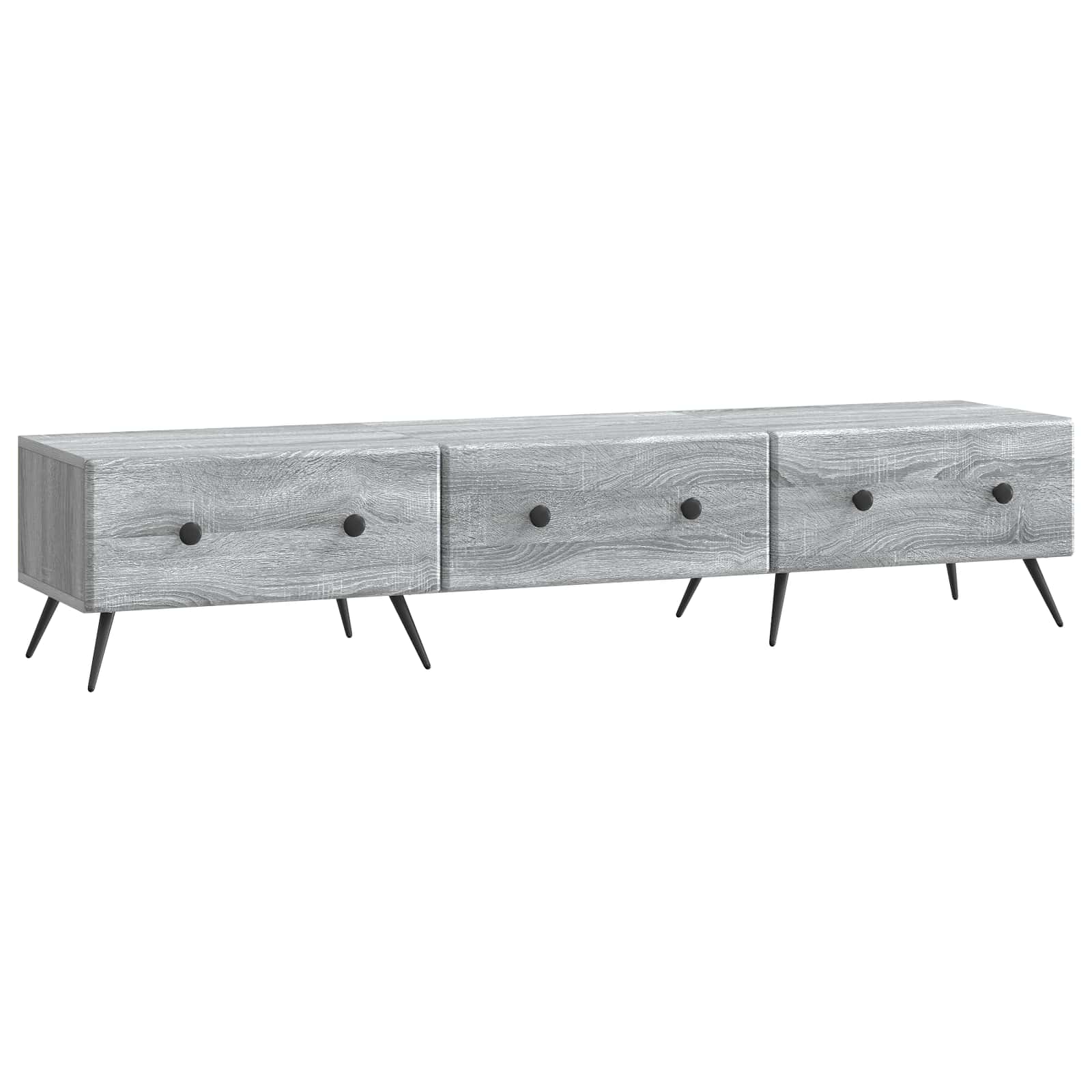 Mobile TV Grigio Sonoma 147 x 34,5 x 30 cm Legno ingegnerizzato | homemem39