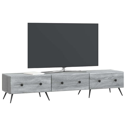 Mobile TV Grigio Sonoma 147 x 34,5 x 30 cm Legno ingegnerizzato | homemem39