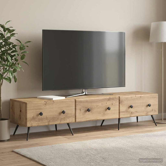 Mobile TV con cassetto Rovere Artigianale 147 x 34,5 x 30 cm