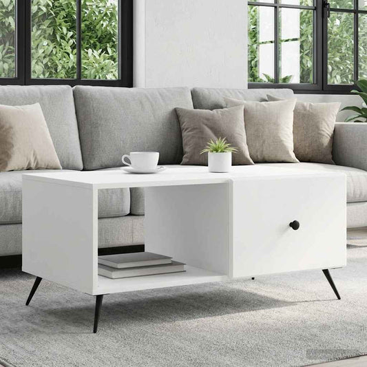 Tavolino da salotto Bianco 90 x 50 x 40 cm Legno ingegnerizzato