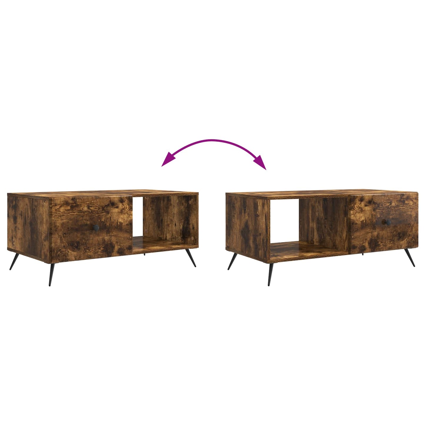 Tavolino da salotto Rovere Fumo 90 x 50 x 40 cm | homemem39