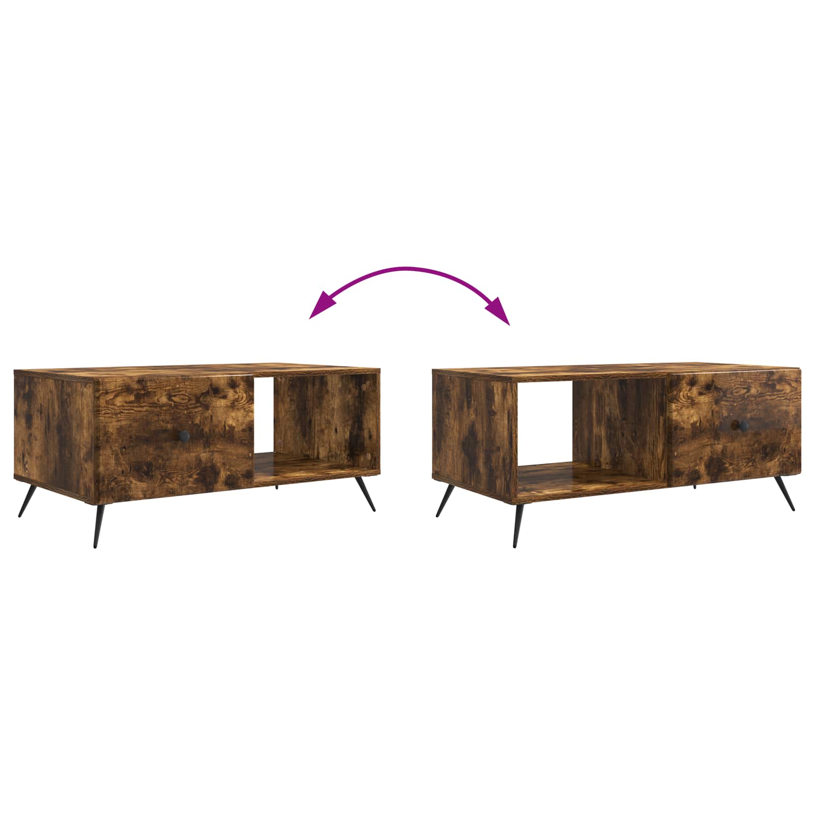 Tavolino da salotto Rovere Fumo 90 x 50 x 40 cm | homemem39