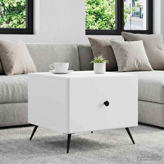 Tavolino da salotto Bianco 49 x 50 x 40 cm Legno ingegnerizzato