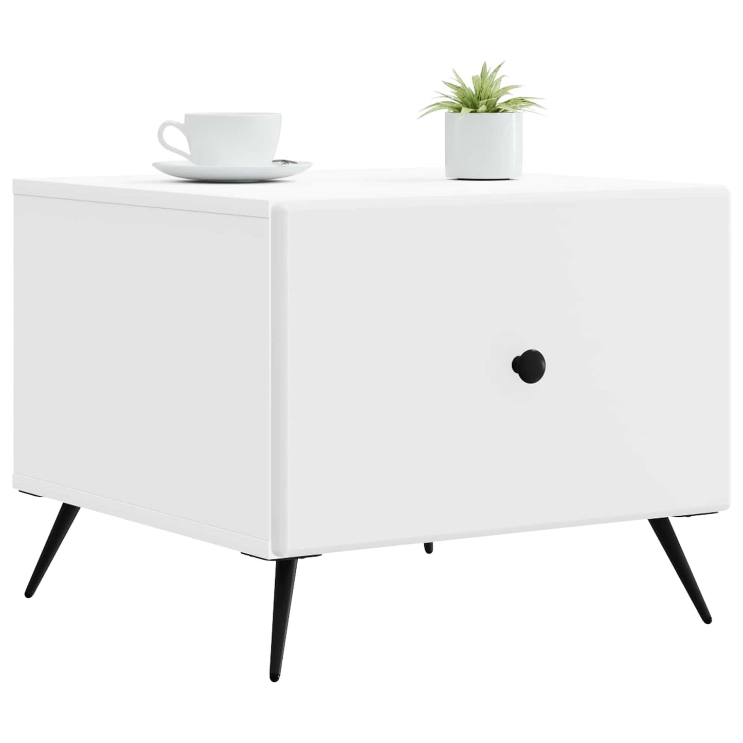 Tavolino da salotto Bianco 49 x 50 x 40 cm Legno ingegnerizzato