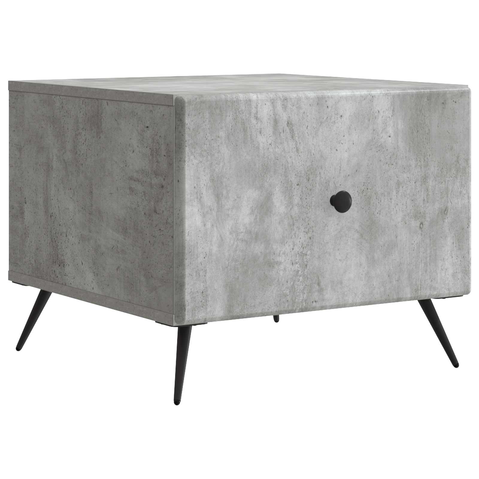 Tavolino da salotto con cassetto Grigio Cemento 49 x 50 x 40 cm | homemem39