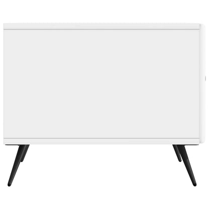 Tavolino da salotto con cassetto Bianco Lucido 49 x 50 x 40 cm | homemem39
