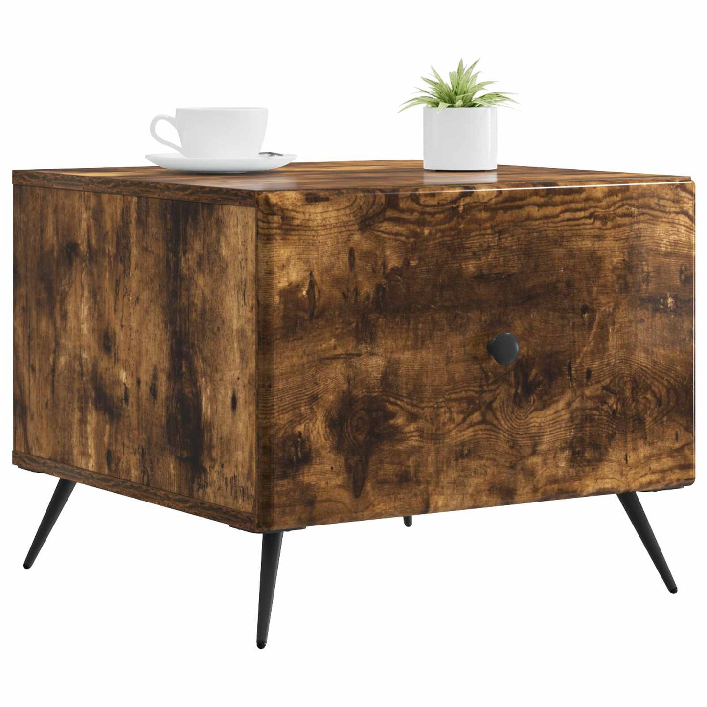 Tavolino da salotto con cassetto Rovere Fumo 49 x 50 x 40 cm | homemem39