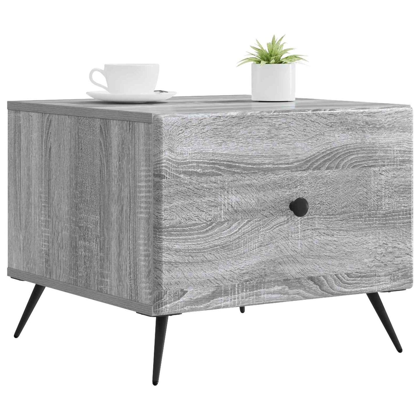 Tavolino da salotto con cassetto Grigio Sonoma 49 x 50 x 40 cm | homemem39