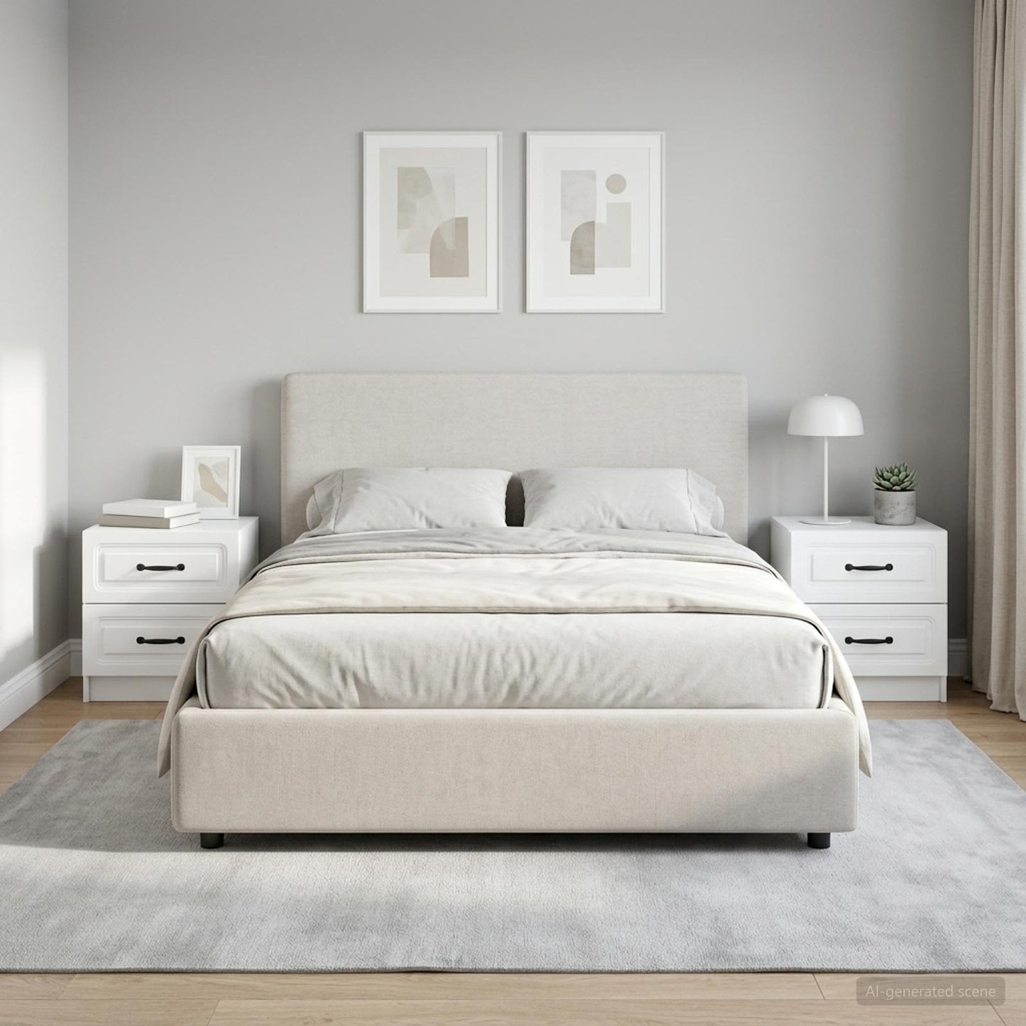 Armadio da Notte con cassetto 2 pcs Bianco 43 x 34,5 x 44,5 cm | homemem39