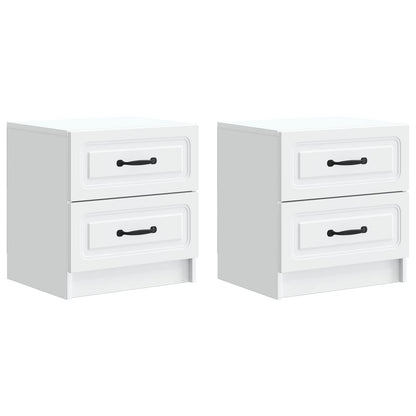 Armadio da Notte con cassetto 2 pcs Bianco 43 x 34,5 x 44,5 cm | homemem39