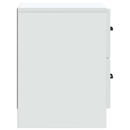 Armadio da Notte con cassetto 2 pcs Bianco 43 x 34,5 x 44,5 cm | homemem39