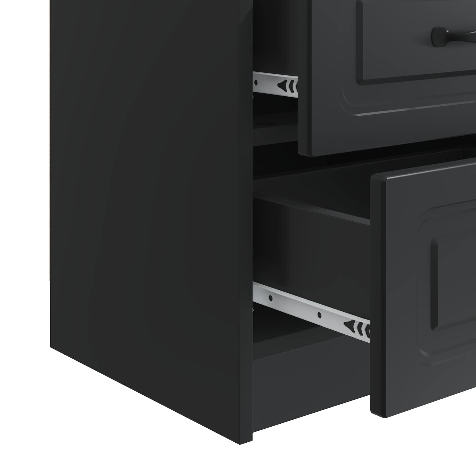 Armadio da Notte Nero 43 x 34,5 x 44,5 cm Legno ingegnerizzato | homemem39