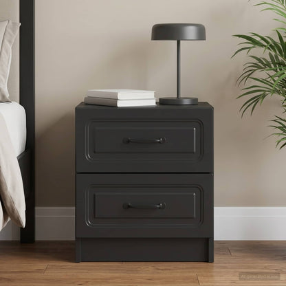 Armadio da Notte Nero 43 x 34,5 x 44,5 cm Legno ingegnerizzato | homemem39