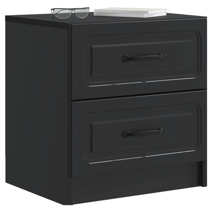Armadio da Notte Nero 43 x 34,5 x 44,5 cm Legno ingegnerizzato | homemem39