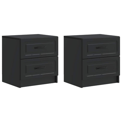 Armadio da Notte 2 pz Nero 43 x 34,5 x 44,5 cm