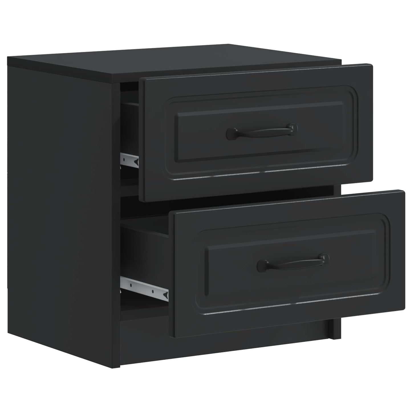 Armadio da Notte con cassetto 2 pcs Nero 43 x 34,5 x 44,5 cm | homemem39