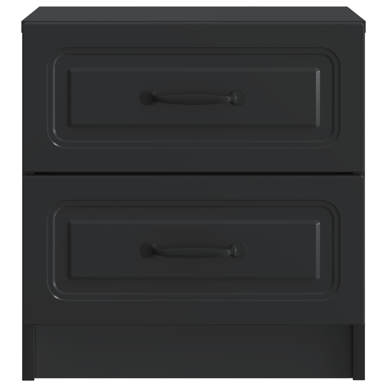 Armadio da Notte con cassetto 2 pcs Nero 43 x 34,5 x 44,5 cm | homemem39