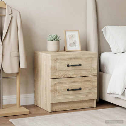 Armadio da Notte 2 pz Rovere Sonoma 43 x 34,5 x 44,5 cm