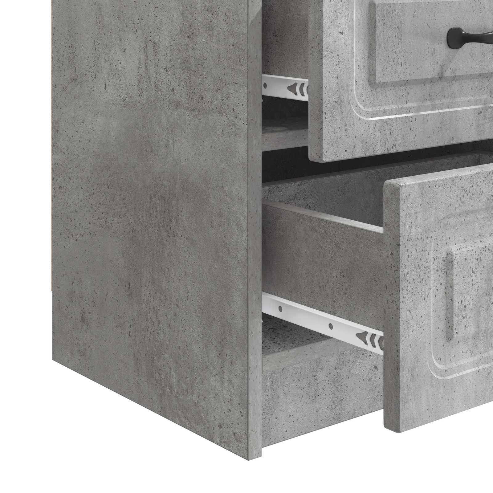 Armadio da Notte Grigio Cemento 43 x 34,5 x 44,5 cm | homemem39
