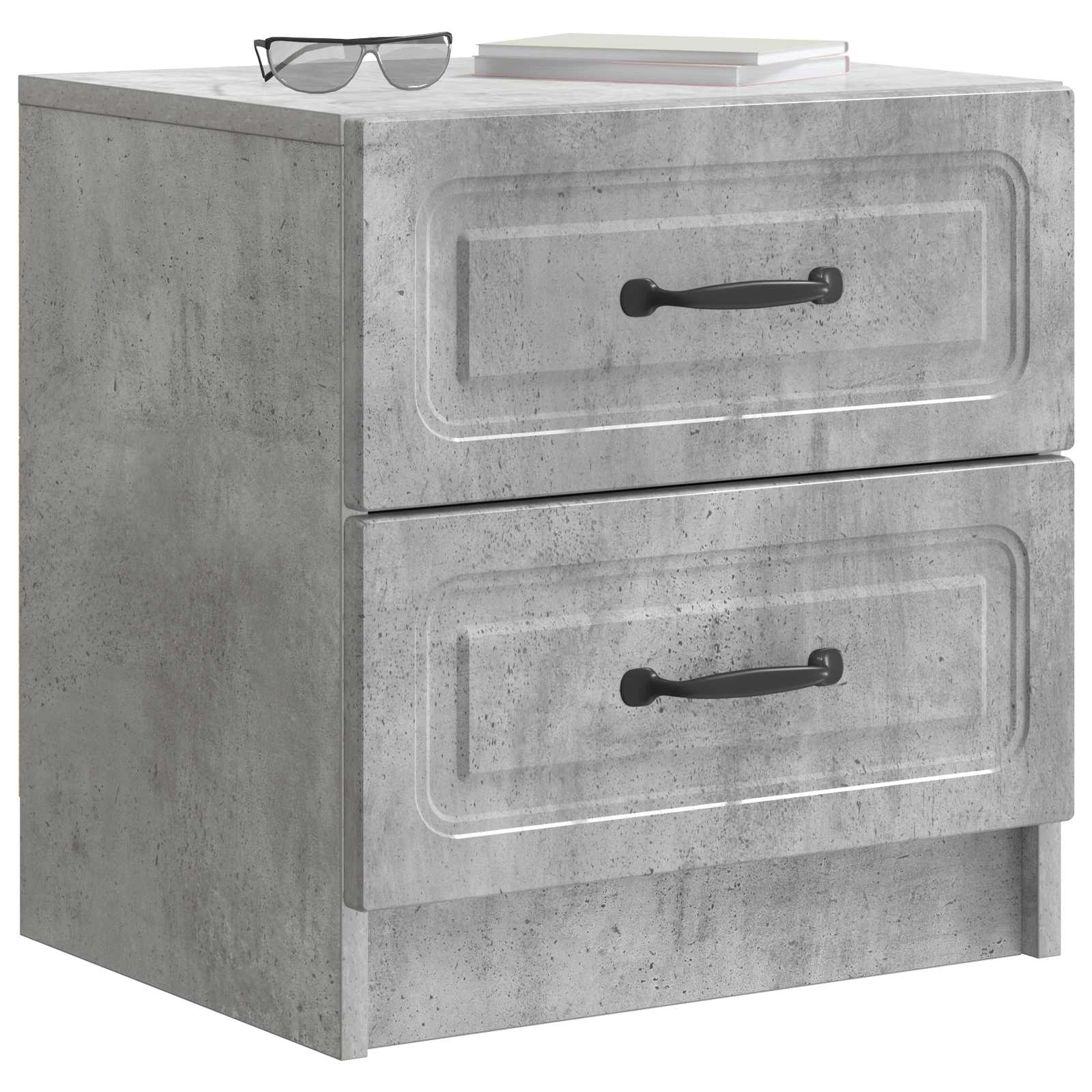 Armadio da Notte Grigio Cemento 43 x 34,5 x 44,5 cm | homemem39
