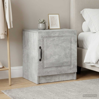 Armadio da Notte 2 pcs Grigio Cemento 43 x 34,5 x 47 cm | homemem39