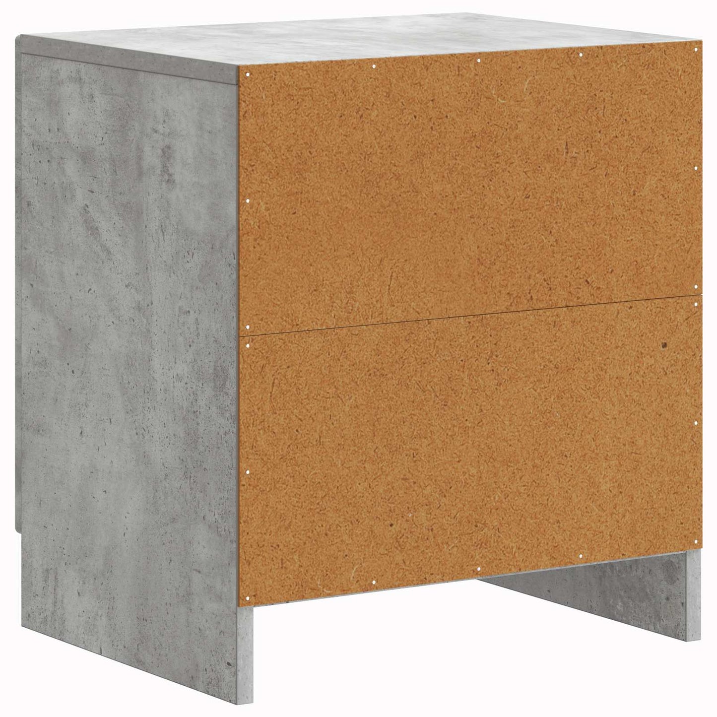 Armadio da Notte 2 pcs Grigio Cemento 43 x 34,5 x 47 cm | homemem39