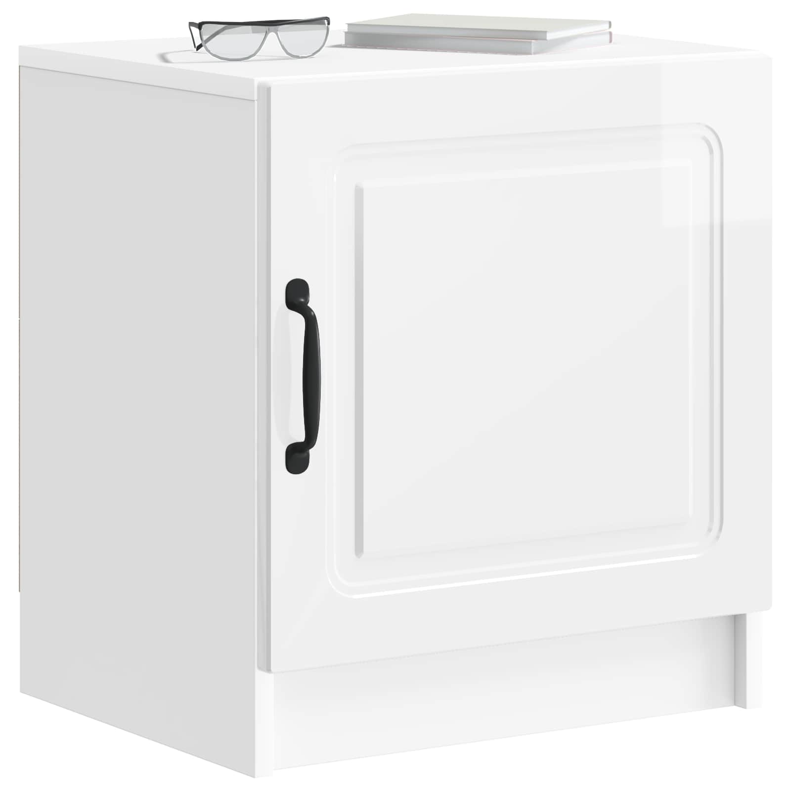 Armadio da Notte Bianco Lucido 43 x 34,5 x 47 cm | homemem39