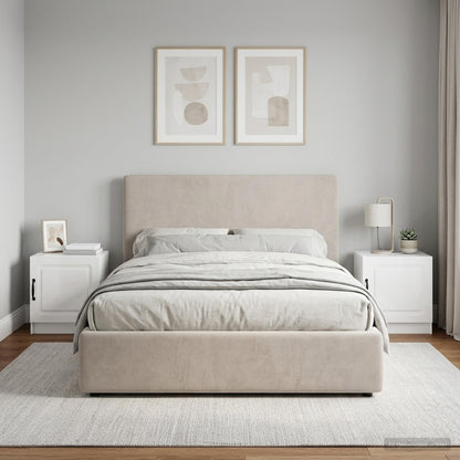 Armadio da Notte 2 pz Bianco Lucido 43 x 34,5 x 47 cm