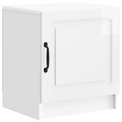 Armadio da Notte 2 pz Bianco Lucido 43 x 34,5 x 47 cm