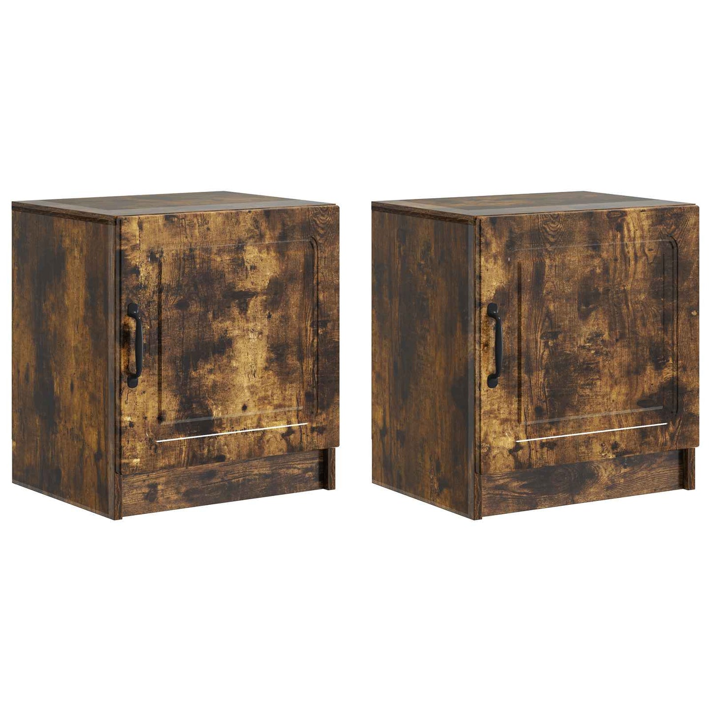 Armadio da Notte 2 pcs Rovere Fumo 43 x 34,5 x 47 cm | homemem39