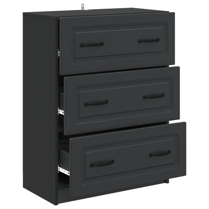 Mobile con Cassetti Nero 66 x 34,5 x 87 cm Legno ingegnerizzato | homemem39