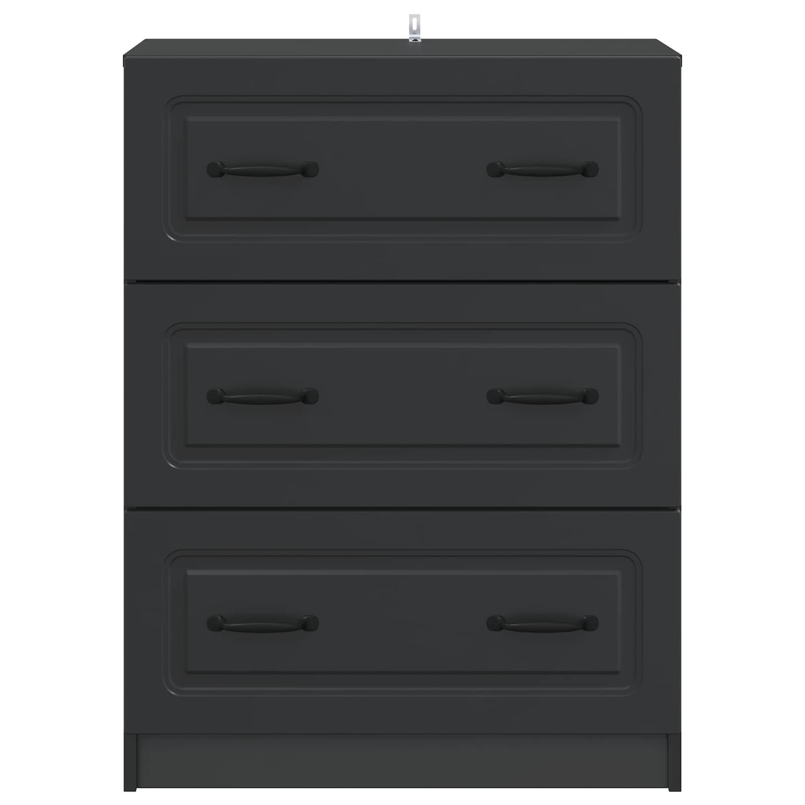Mobile con Cassetti Nero 66 x 34,5 x 87 cm Legno ingegnerizzato | homemem39