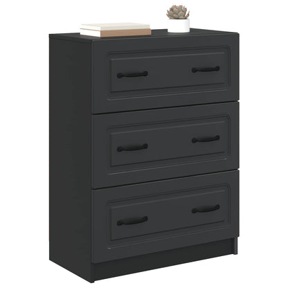 Mobile con Cassetti Nero 66 x 34,5 x 87 cm Legno ingegnerizzato | homemem39